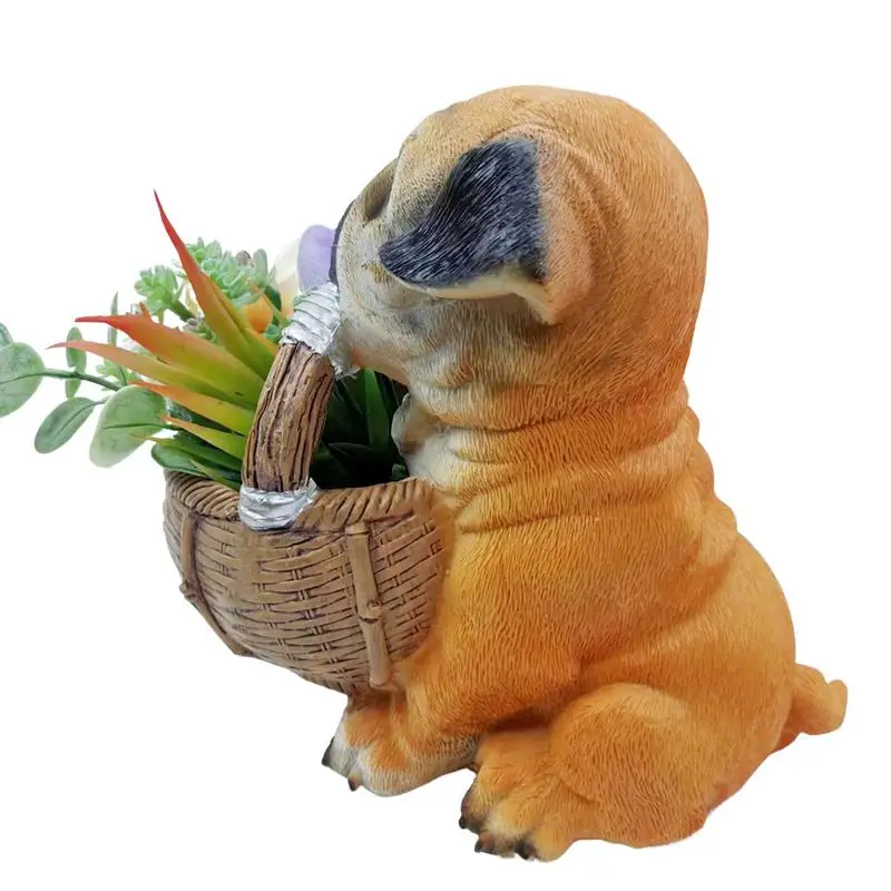 Resin Dog Storage Statue Succulents Plant Pot Dog Statue With Keys Storage Basket Resin Sitting Dog Holding Basket Sculpture 
Resin Dog Storage Statue Succulents Plant Pot Dog Statue With Keys Storage Basket Resin Sitting Dog Holding Basket Sculpture