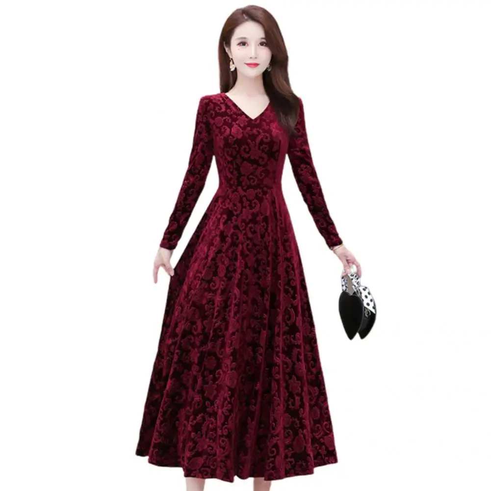 Casual Women Dress Long Sleeve Temperament Elegant Ankle Length Dress Spring Party Dress for Wedding
Casual Women Dress Long Sleeve Temperament Elegant Ankle Length Dress Spring Party Dress for Wedding