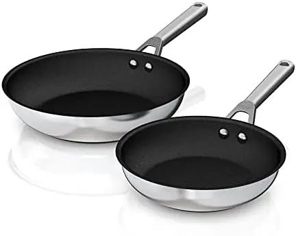 Foodi NeverStick Stainless 10.25-Inch & 12-Inch Fry Pan Set, Polished Stainless-Steel Exterior, Nonstick, Durable & Oven Takoyak
Foodi NeverStick Stainless 10.25-Inch & 12-Inch Fry Pan Set, Polished Stainless-Steel Exterior, Nonstick, Durable & Oven Takoyak