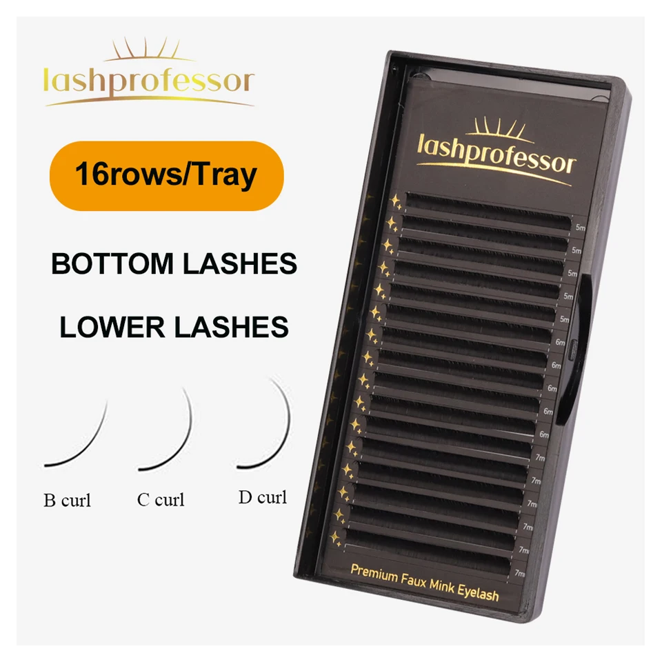 

Lashprofessor Lower Lashes 5-7mm Mix Individual Bottom Eyelashes Extension B/C/D Curl Natural Short Mink Eyebrow Under Eyelash