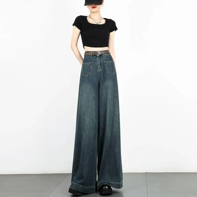 Women's Pants New for Women 2023 Summer Retro Fashion Casual Straight Leg Wide Popular Jeans Streetwear Z113
Women's Pants New for Women 2023 Summer Retro Fashion Casual Straight Leg Wide Popular Jeans Streetwear Z113