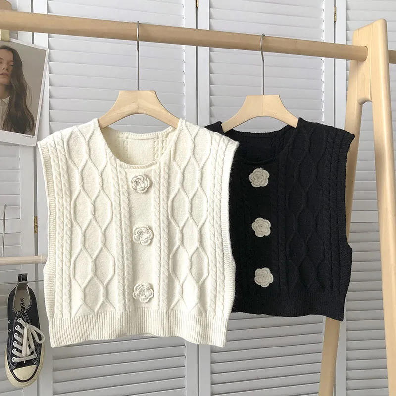 3D Hook Flower Camisole Fashion Knitted Crop Top Autumn Vest Basic O Neck Cami Sleeveless Tank Tops Women Clothes Dropshipping
3D Hook Flower Camisole Fashion Knitted Crop Top Autumn Vest Basic O Neck Cami Sleeveless Tank Tops Women Clothes Dropshipping