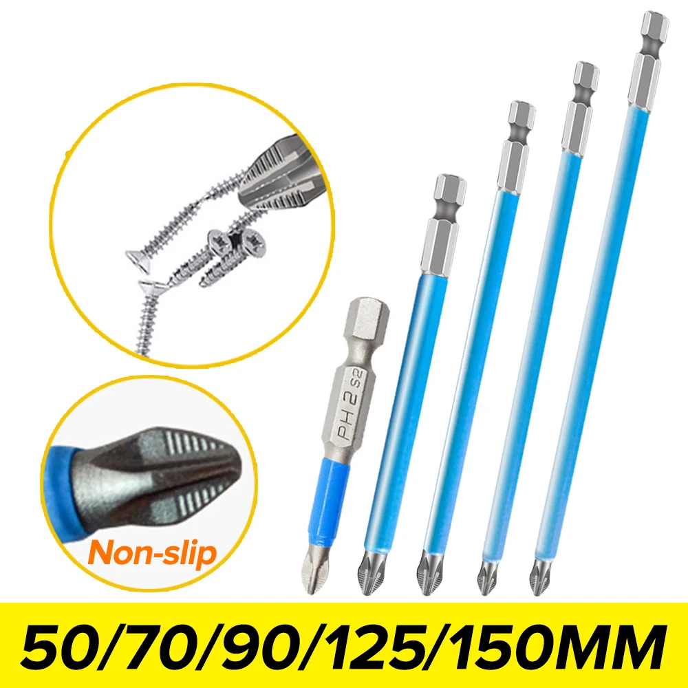 5Pcs/Set 50-150mm Cross Non-Slip Batch Head PH2 Screwdriver Magnetic Batch Head Long Reach Electric Screwdriver Batch Head
5Pcs/Set 50-150mm Cross Non-Slip Batch Head PH2 Screwdriver Magnetic Batch Head Long Reach Electric Screwdriver Batch Head