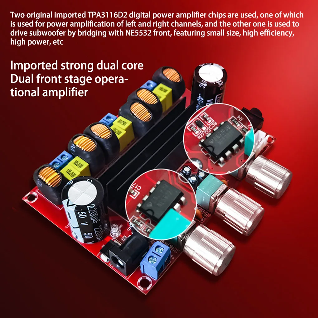 PCB Digital Amplifier Board Professional Volume Adjustable 2 1 Channel Speaker Amplifying Module Accessories Type 2
PCB Digital Amplifier Board Professional Volume Adjustable 2 1 Channel Speaker Amplifying Module Accessories Type 2