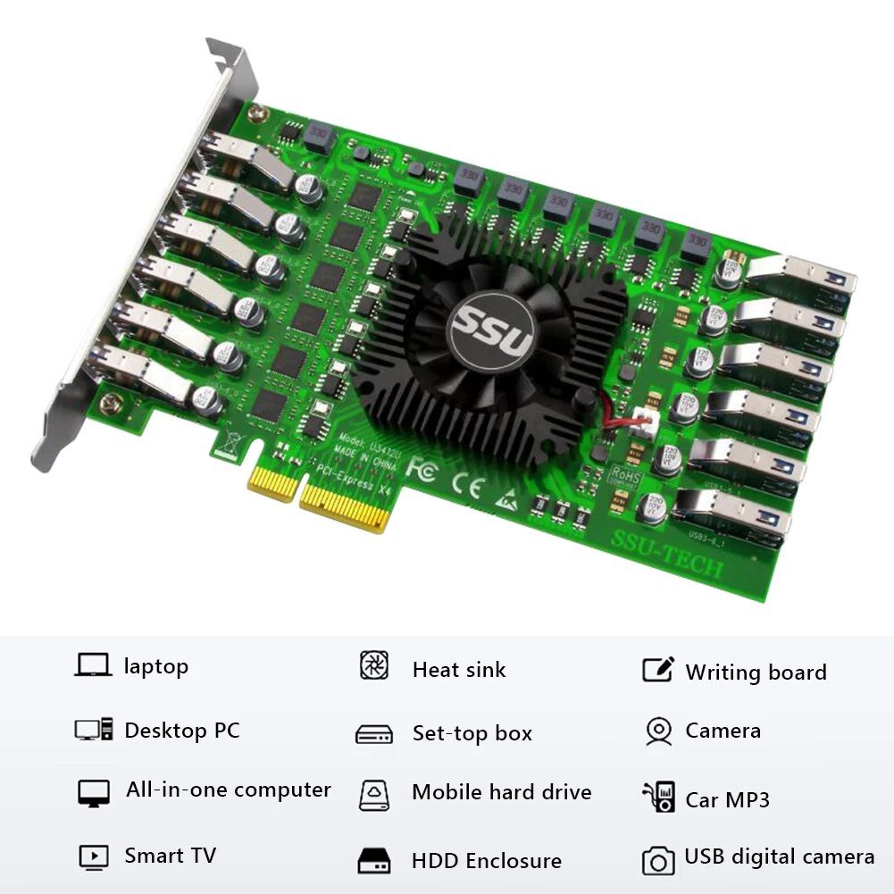 Переходник U3412U PCI-E 4x на USB 3,0, 12 USB-портов, PCI Express X4 на 16X, Райзер с PCIE на USB-карту для игр виртуальной реальности онлайн
Переходник U3412U PCI-E 4x на USB 3,0, 12 USB-портов, PCI Express X4 на 16X, Райзер с PCIE на USB-карту для игр виртуальной реальности онлайн