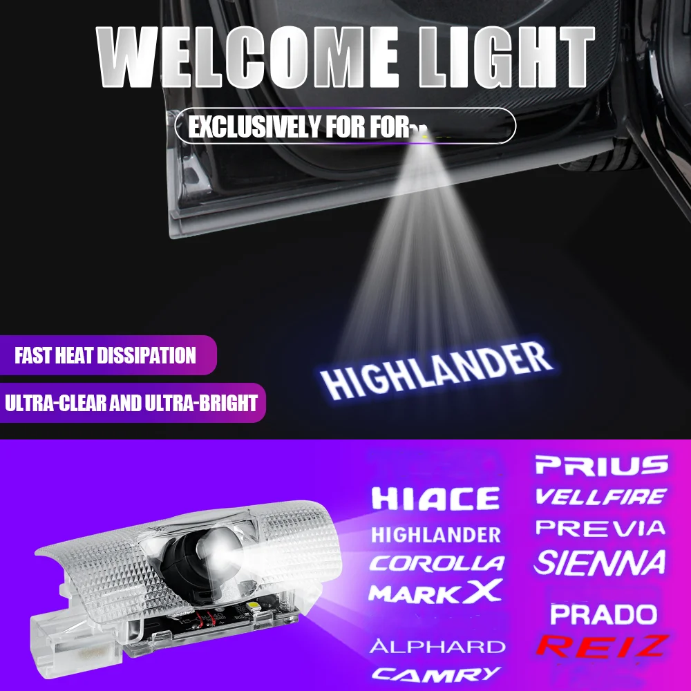 LED Car Refit Door Light Projector Lamp For Toyota corolla chr yaris rav4 hilux Tarago Pixis Rush Celica Avalon Carina Avensis
LED Car Refit Door Light Projector Lamp For Toyota corolla chr yaris rav4 hilux Tarago Pixis Rush Celica Avalon Carina Avensis