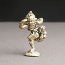 Vintage Brass Monkey King Statue Desktop Ornament Chinese Super Hero Sun WuKong Figurines Craft Room Decoration Accessories