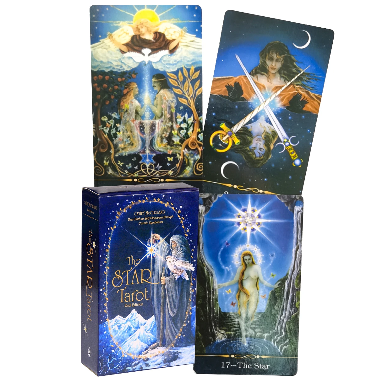 2nd Edition The Star Tarot By Cathy McClelland Deck Leisure Party Table Game High Quality Fortune-telling Prophecy Oracle Cards
2nd Edition The Star Tarot By Cathy McClelland Deck Leisure Party Table Game High Quality Fortune-telling Prophecy Oracle Cards