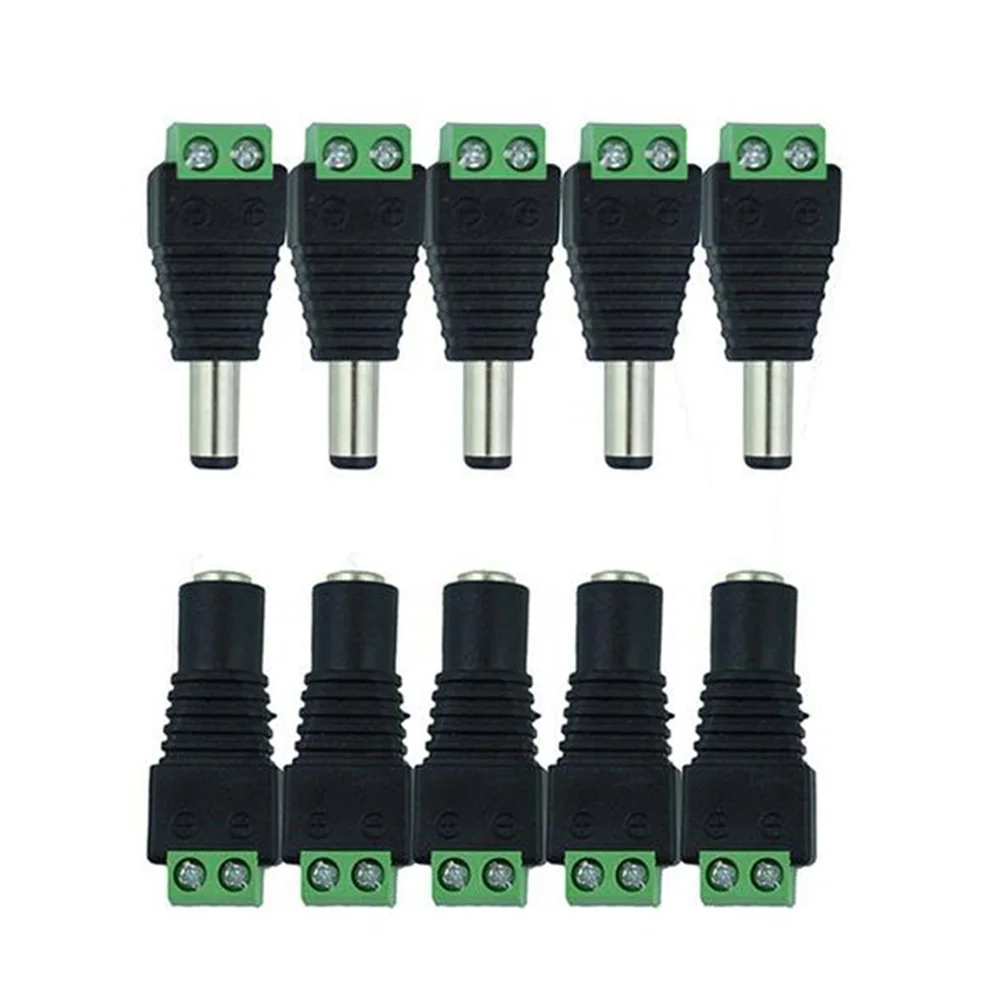 5pcs Male and 5pcs Female DC Power Connector Plug Cable Jack Adapter for CCTV Camera and Strip Light
5pcs Male and 5pcs Female DC Power Connector Plug Cable Jack Adapter for CCTV Camera and Strip Light