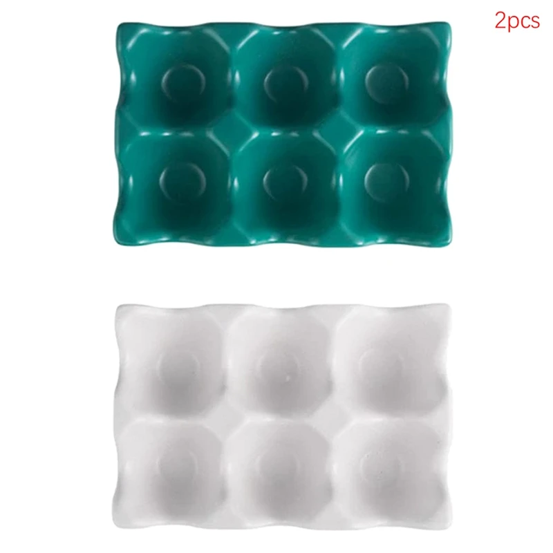 2 Pcs Kitchen Supplies Egg Grid Egg Rack Household Ceramic Tableware Supplies Egg Tray Egg Grid Green White
2 Pcs Kitchen Supplies Egg Grid Egg Rack Household Ceramic Tableware Supplies Egg Tray Egg Grid Green White