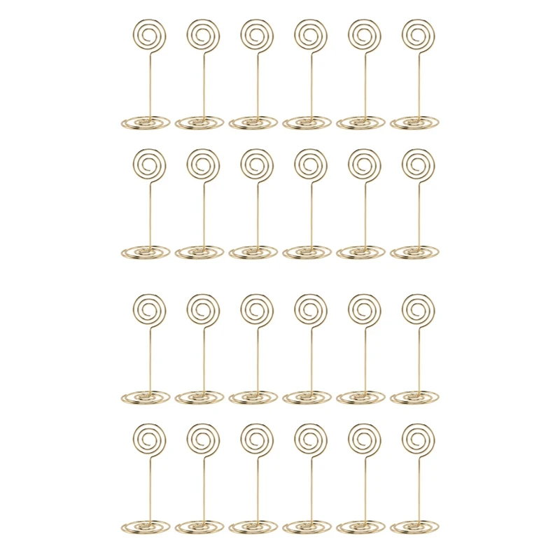24X Table Number Card Holders Photo Holder Stands Place Paper Menu Clips, Circle Shape (Gold)
24X Table Number Card Holders Photo Holder Stands Place Paper Menu Clips, Circle Shape (Gold)