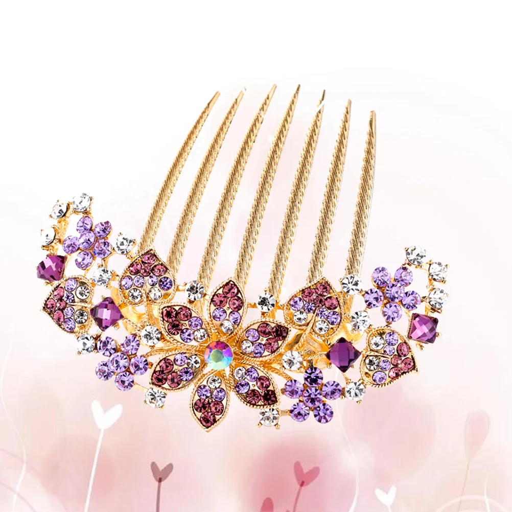 1 Pc Hairpin Comb Rhinestone Flower Hair Comb Purple Rhinestone Side Hair Comb Rhinestone Bridal Comb
1 Pc Hairpin Comb Rhinestone Flower Hair Comb Purple Rhinestone Side Hair Comb Rhinestone Bridal Comb
