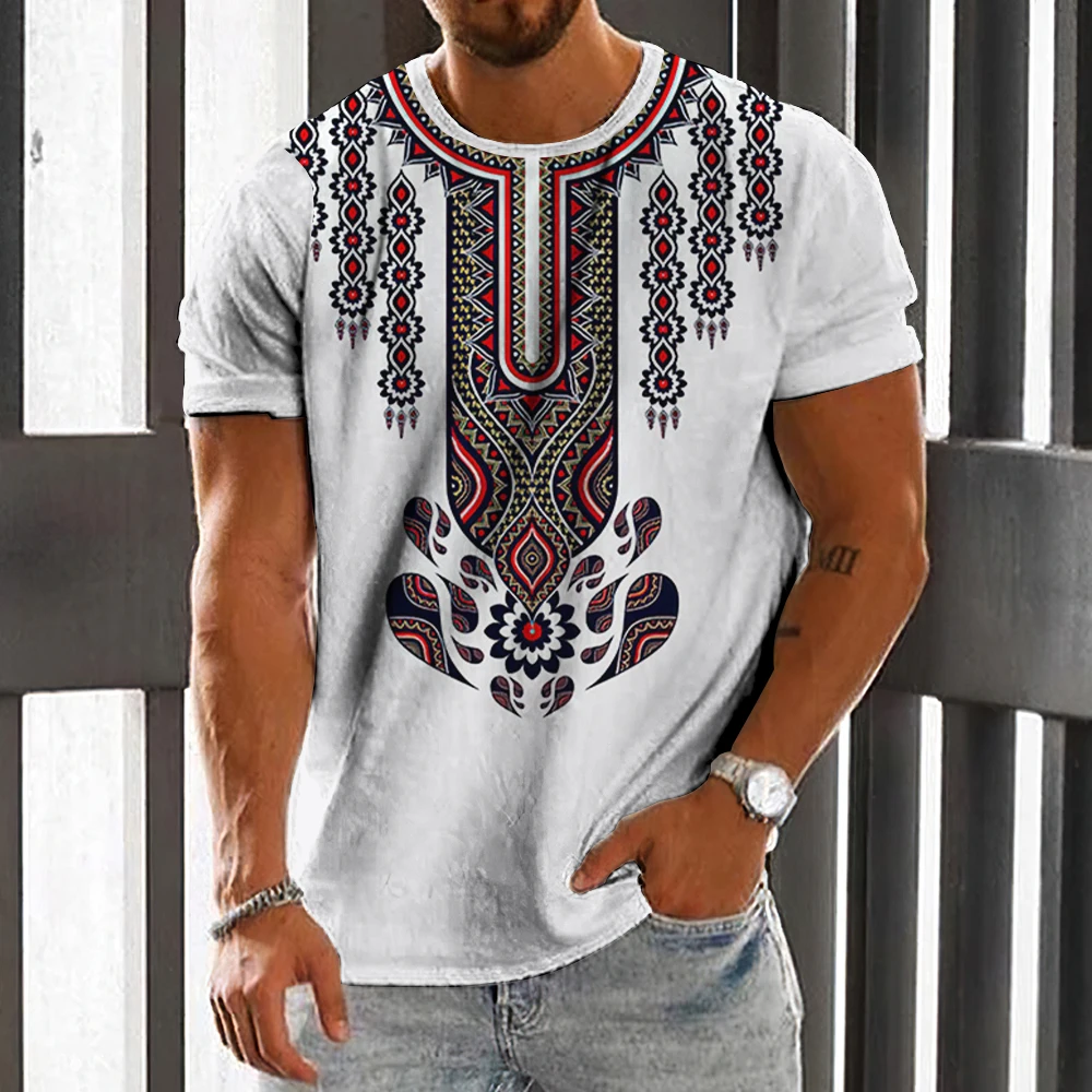 Summer Short Sleeve Tops Men'S T-Shirt Ethnic Totem Printed T Shirt Daily Casual Tees Vintage Loose Oversized Men Clothing 2023 
Summer Short Sleeve Tops Men'S T-Shirt Ethnic Totem Printed T Shirt Daily Casual Tees Vintage Loose Oversized Men Clothing 2023