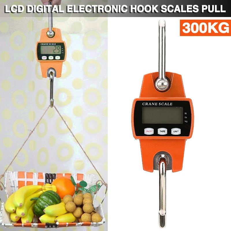 Mini Crane Scales Weight 300kg LCD Digital Electronic Hook Scales Heavy Duty Hanging Hook Scales Stainless Steel Crane Scale
Mini Crane Scales Weight 300kg LCD Digital Electronic Hook Scales Heavy Duty Hanging Hook Scales Stainless Steel Crane Scale