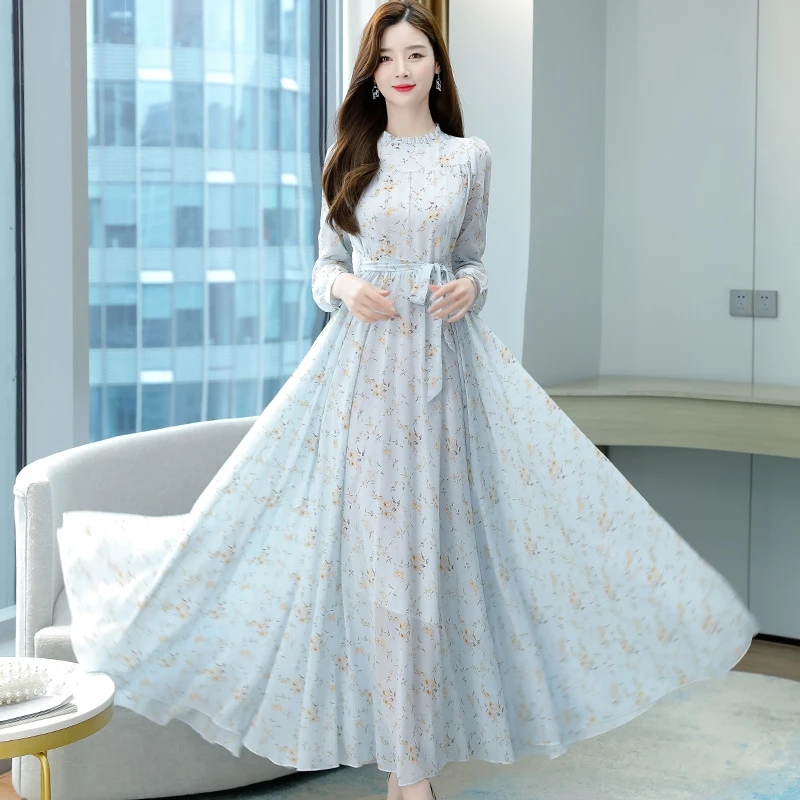 2022 Summer Boho Beach Maxi Dress for Women Elegant O-neck Print Long Sleeve Chiffon Long Dresses Fashion Bodycon Party Vestidos
2022 Summer Boho Beach Maxi Dress for Women Elegant O-neck Print Long Sleeve Chiffon Long Dresses Fashion Bodycon Party Vestidos