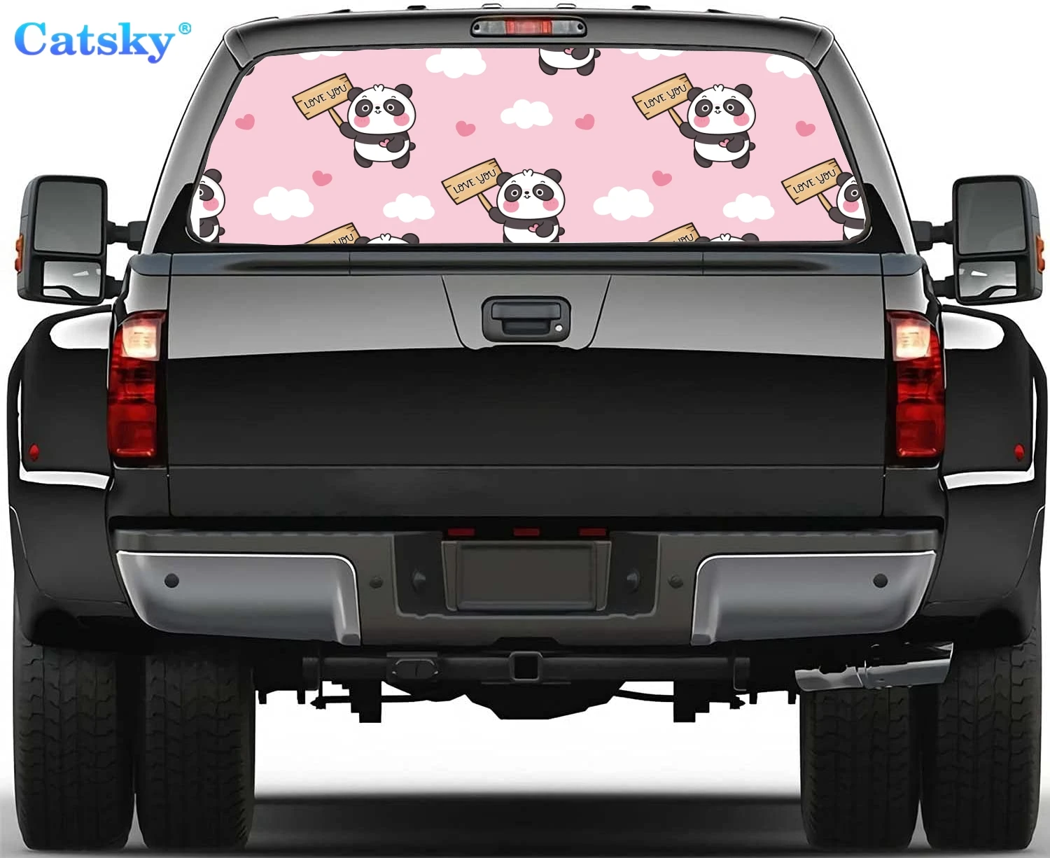 

Panda, panda animal,Car Rear Window Sticker Decoration,Perforated Window Film Decals for Truck Back Windshield,Decor for Car,