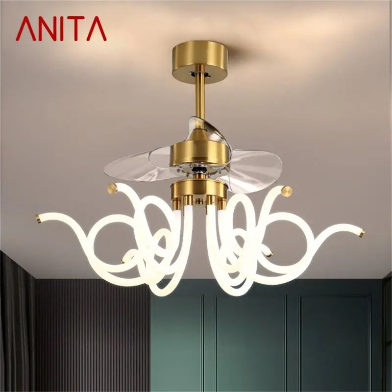 ANITA Postmodern Ceiling Fan Light with Remote Control LED Contemporary Lighting for Home Dining Room
ANITA Postmodern Ceiling Fan Light with Remote Control LED Contemporary Lighting for Home Dining Room