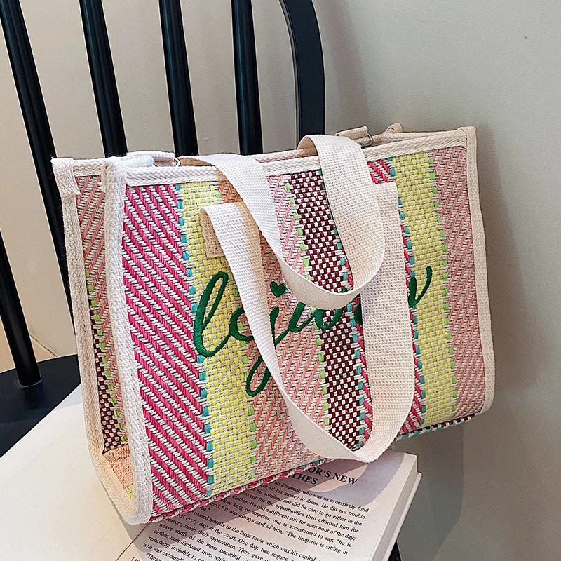 Fashion Letter Canvas Tote for Women Designer Lady Handbags Luxury Shoulder Crossbody Bags Casual Shopper Purses
Fashion Letter Canvas Tote for Women Designer Lady Handbags Luxury Shoulder Crossbody Bags Casual Shopper Purses