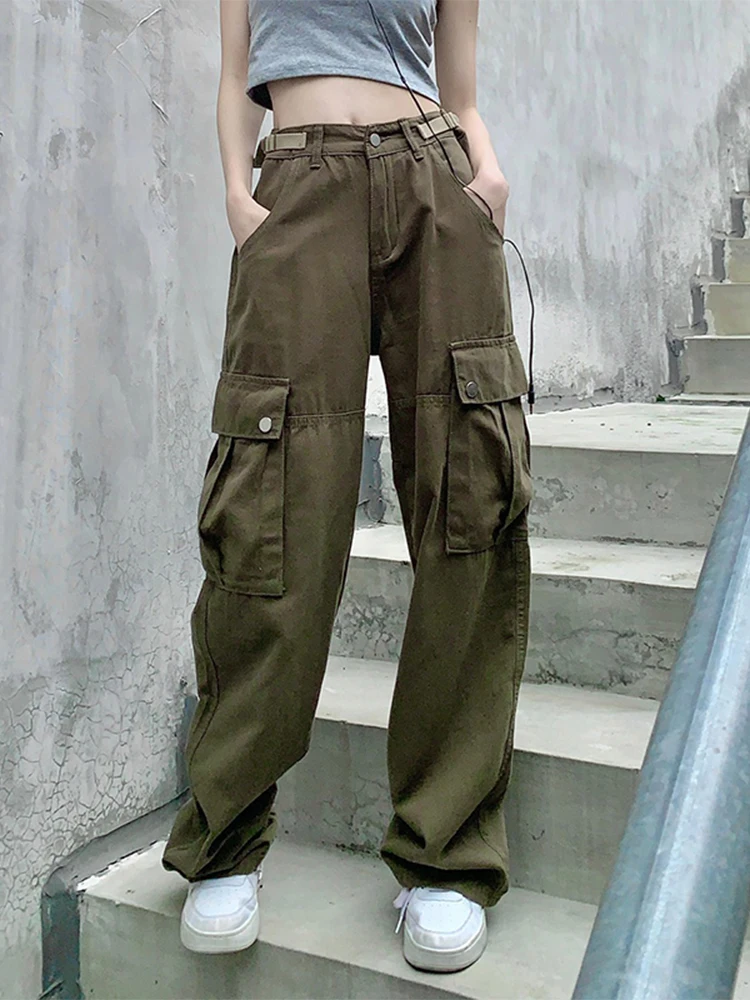 Female Casual Baggy Trouser 2022 Women Loose High Waist Retro Overalls Hip Hop Streetwear Straight Cargo Pants Wide Leg Y2K Pant
Female Casual Baggy Trouser 2022 Women Loose High Waist Retro Overalls Hip Hop Streetwear Straight Cargo Pants Wide Leg Y2K Pant
