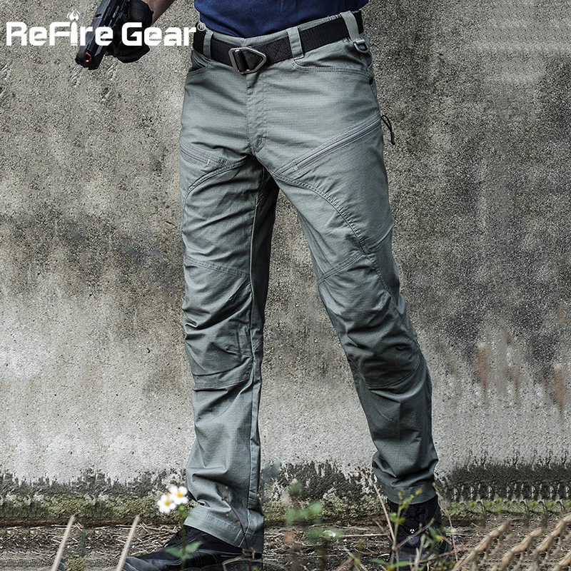 ReFire Gear Military Tactical Cargo Pants Men Special Force Army Combat Pants SWAT Waterproof Large Multi Pocket Cotton Trousers
ReFire Gear Military Tactical Cargo Pants Men Special Force Army Combat Pants SWAT Waterproof Large Multi Pocket Cotton Trousers