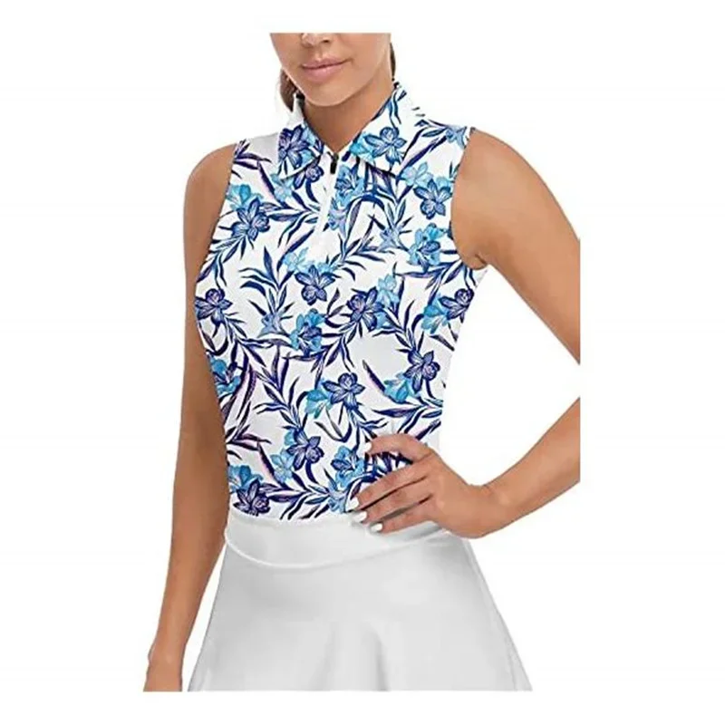 Women's Golf Shirt Competition Short Sleeve Tank Top T-shirt Polo Polo Collar Zipper Button Football Tennis Leisure Polyester Sh
Women's Golf Shirt Competition Short Sleeve Tank Top T-shirt Polo Polo Collar Zipper Button Football Tennis Leisure Polyester Sh