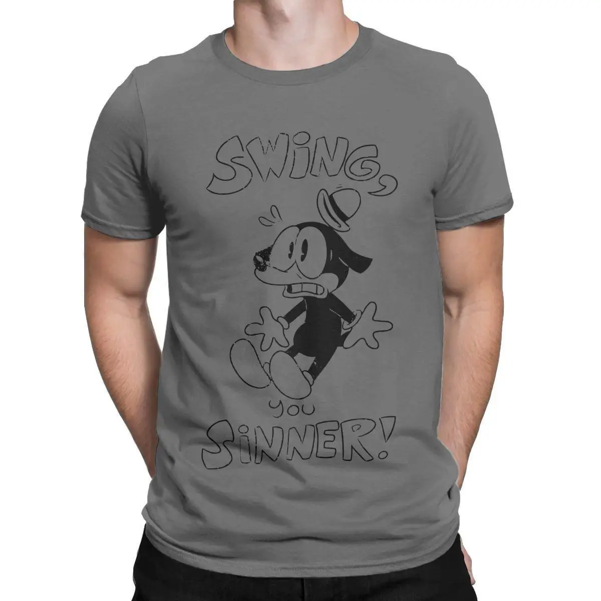Swing You Sinners Cuphead Mugman T-Shirt Men Vintage Cotton Tee Shirt Round Collar Short Sleeve T Shirt Original Clothes
Swing You Sinners Cuphead Mugman T-Shirt Men Vintage Cotton Tee Shirt Round Collar Short Sleeve T Shirt Original Clothes
