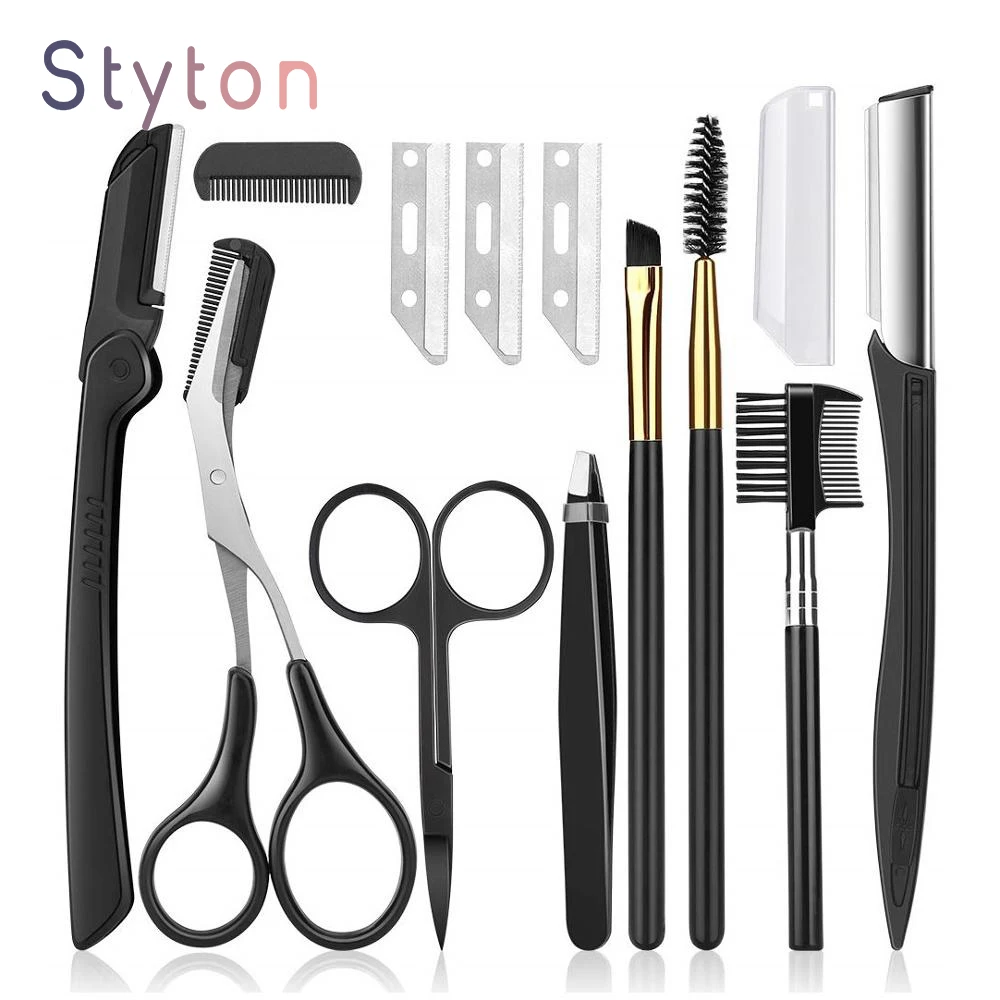STYTON 5/8PCS Eyebrow Trimming Knife Eyebrow Pencil Eyelash Brush Set Nose Hair Clipper Tweezers Razor Beauty Tools
STYTON 5/8PCS Eyebrow Trimming Knife Eyebrow Pencil Eyelash Brush Set Nose Hair Clipper Tweezers Razor Beauty Tools