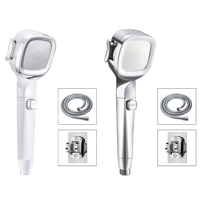 

Q1JB High Pressure Handheld Shower Head with ON/OFF 4 Modes Water Saving Showerhead for Trailer