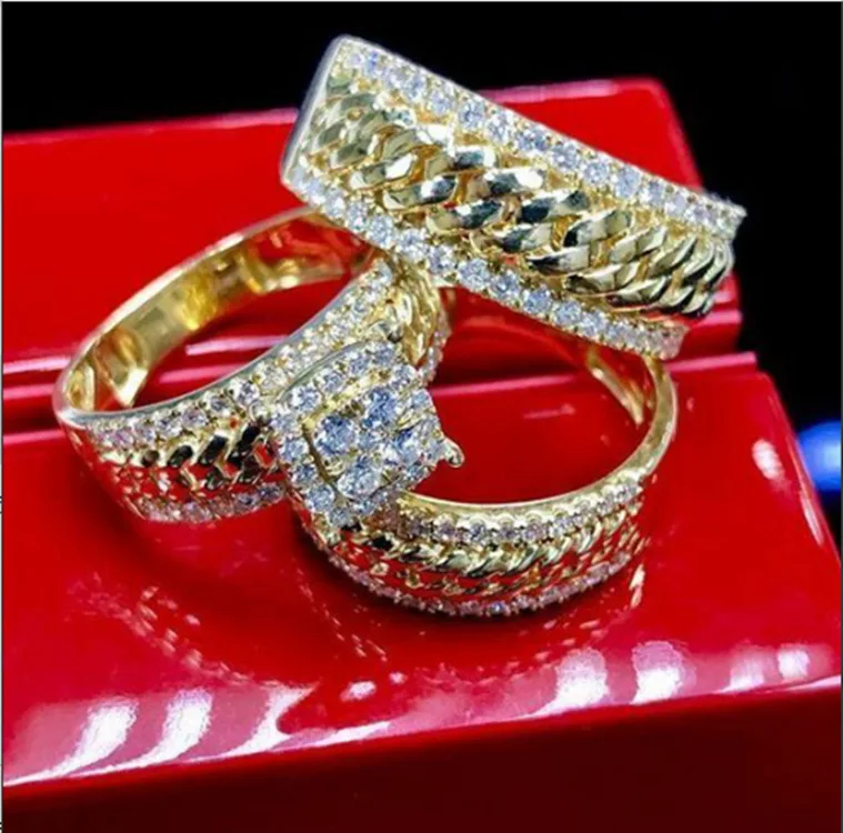 Luxury 3 Pcs/set Golden Chain Inlaid Cubic Zircon Rhinestone Crystal Female Metal Ring for Women Party Jewelry
Luxury 3 Pcs/set Golden Chain Inlaid Cubic Zircon Rhinestone Crystal Female Metal Ring for Women Party Jewelry
