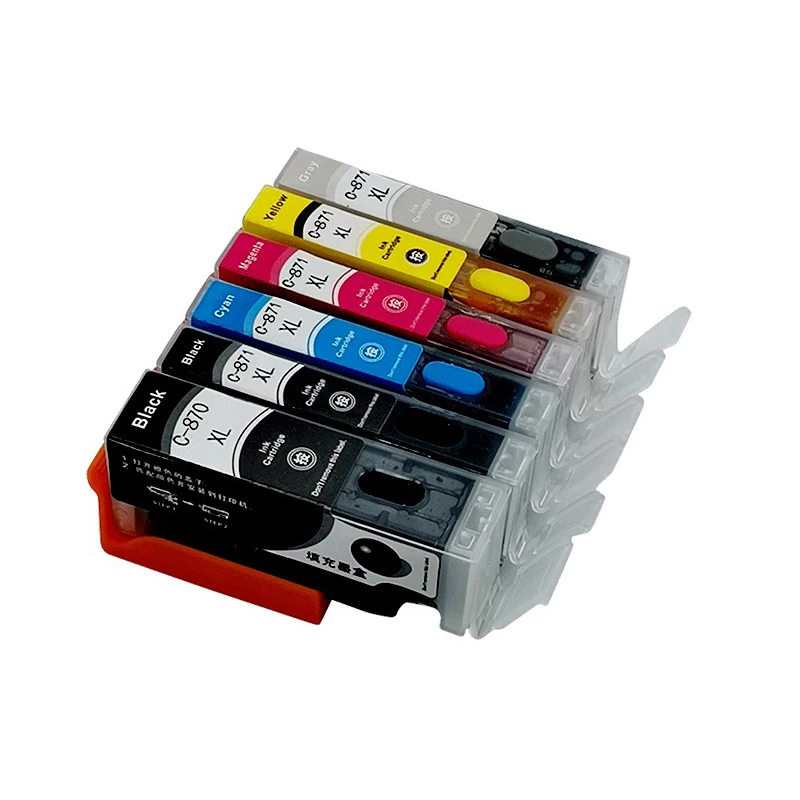 PGI-870 CLI-871 Refillable Ink Cartridge for Canon 870 871 PIXMA MG5780 MG6880 MG7780 TS5080 TS6080 TS8080 TS9080 Printer
PGI-870 CLI-871 Refillable Ink Cartridge for Canon 870 871 PIXMA MG5780 MG6880 MG7780 TS5080 TS6080 TS8080 TS9080 Printer