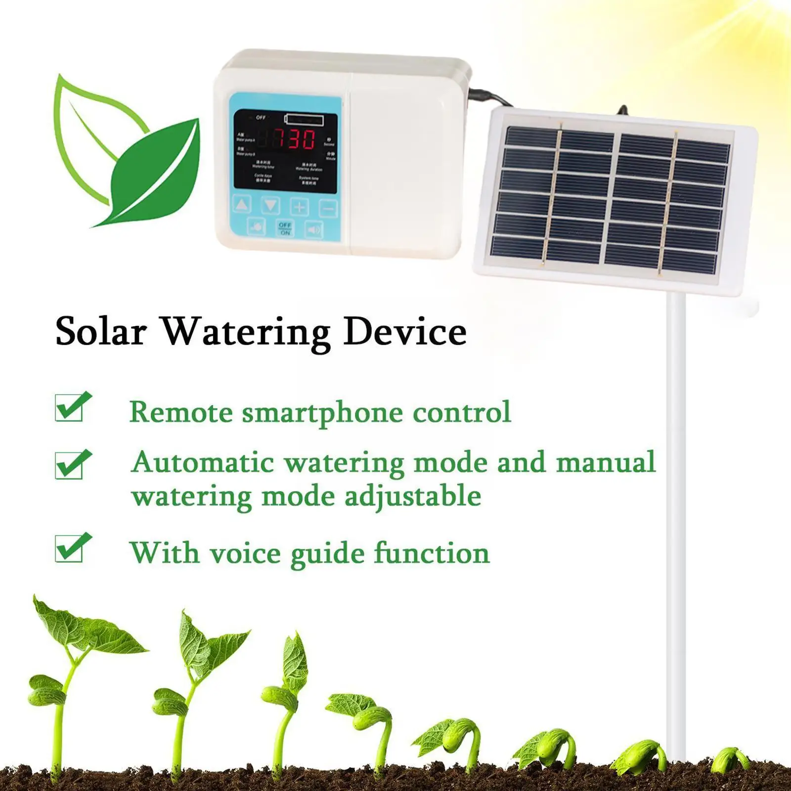 1/2 Pump Intelligent Drip Irrigation Water Pump Timer Device Watering Garden ChargingPotted Plant Solar Automatic Energy Sy M6Z9
1/2 Pump Intelligent Drip Irrigation Water Pump Timer Device Watering Garden ChargingPotted Plant Solar Automatic Energy Sy M6Z9