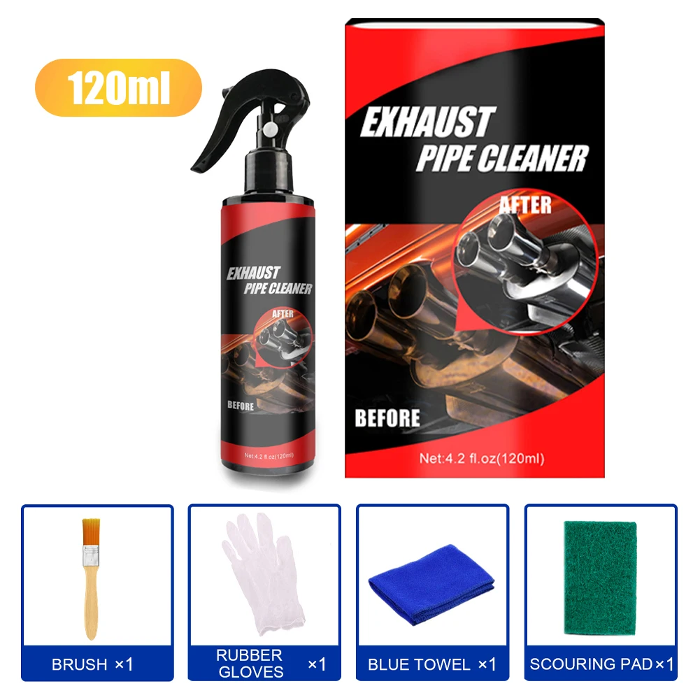 30/120ml Car Motorcycle Exhaust Pipe Cleaner Car Rust Remover with Rubber Gloves and Brush Repair Maintenance Tool Set
30/120ml Car Motorcycle Exhaust Pipe Cleaner Car Rust Remover with Rubber Gloves and Brush Repair Maintenance Tool Set