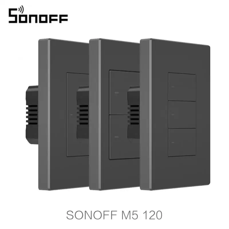 SONOFF M5 SwitchMan Smart WiFi Switch 120 Type 1/2/3 Gang Wall Push Button Switch eWelink App Works With Alexa/Google Home/Alice
SONOFF M5 SwitchMan Smart WiFi Switch 120 Type 1/2/3 Gang Wall Push Button Switch eWelink App Works With Alexa/Google Home/Alice