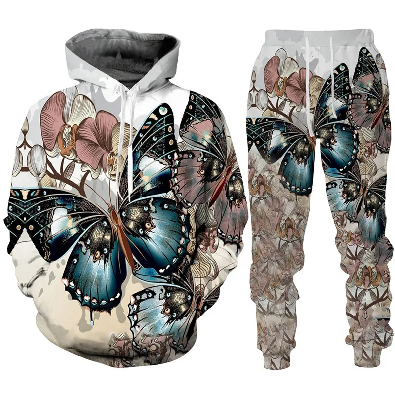 Novelty 3D Butterfly Print Hoodie/Pants/Suit Womens Casual Hooded Pullover Sweatshirt Sport Wear Female Two Piece Tracksuit Set
Novelty 3D Butterfly Print Hoodie/Pants/Suit Womens Casual Hooded Pullover Sweatshirt Sport Wear Female Two Piece Tracksuit Set