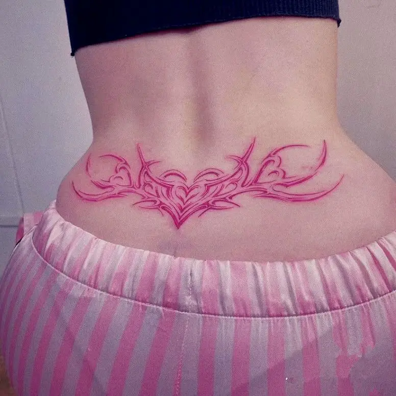 Sexy Pink Totem Stickers for Women Waterproof Tattoo Covering Scars Abdomen Temporary Tattoo Stickers Lasting Art Fake Tattoo
Sexy Pink Totem Stickers for Women Waterproof Tattoo Covering Scars Abdomen Temporary Tattoo Stickers Lasting Art Fake Tattoo