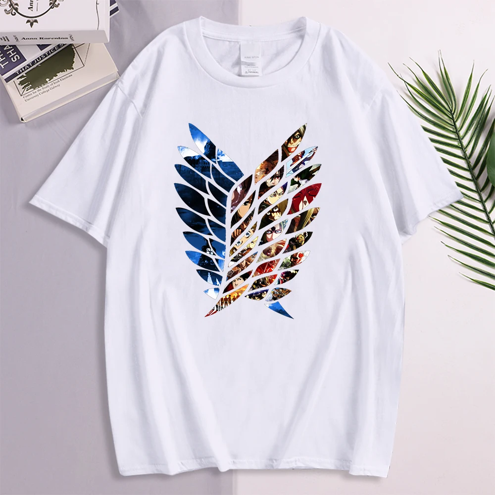 Футболки с принтом аниме атака на титанов, японские мужские рубашки с коротким рукавом, модная брендовая мужская классическая одежда в стил... 
Футболки с принтом аниме атака на титанов, японские мужские рубашки с коротким рукавом, модная брендовая мужская классическая одежда в стил...