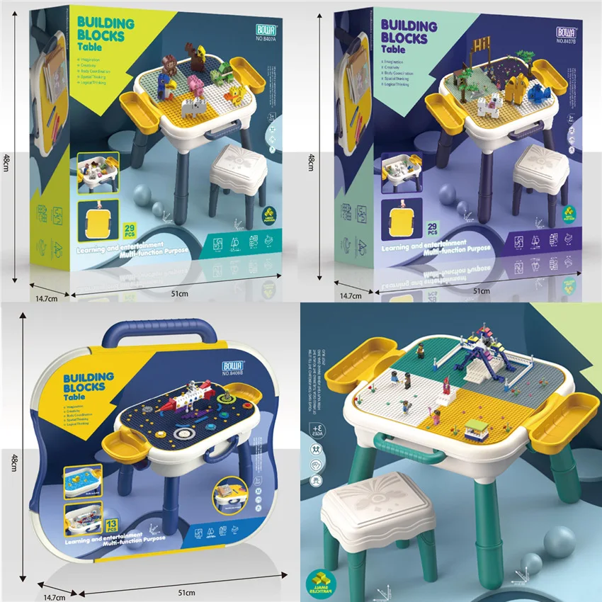 Children's multifunctional large particle assembly block table toy small particle block DIY learning game table
Children's multifunctional large particle assembly block table toy small particle block DIY learning game table