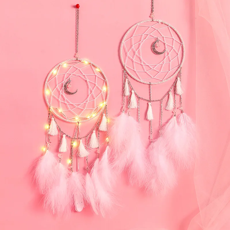 Moon Dream Catcher Macrame With Light Feather Wall Home Decor dream catcher Girl Kid Nursery Ornament Art Gifts Home accessories
Moon Dream Catcher Macrame With Light Feather Wall Home Decor dream catcher Girl Kid Nursery Ornament Art Gifts Home accessories