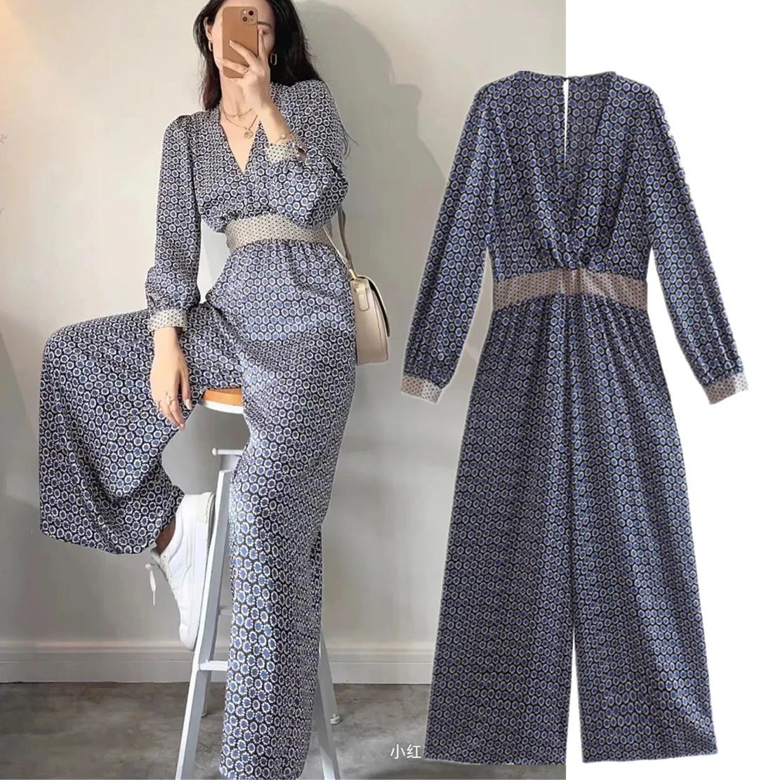 Dave &Di 2022 England Style Ins Blogger Fashion Vintage Geometric Printing V-neck Loose Wide Leg Pants Casual Jumpsuits Women
Dave &Di 2022 England Style Ins Blogger Fashion Vintage Geometric Printing V-neck Loose Wide Leg Pants Casual Jumpsuits Women