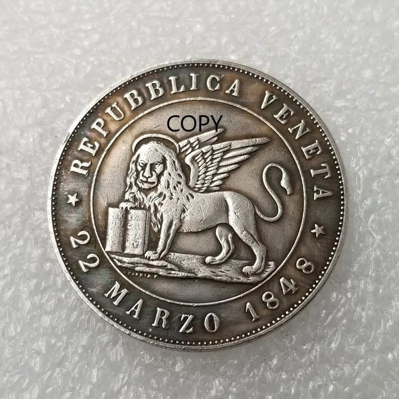 Italy 1848 Silver Plated Commemorative Collector Coin Gift Lucky Challenge Coin COPY COIN
Italy 1848 Silver Plated Commemorative Collector Coin Gift Lucky Challenge Coin COPY COIN