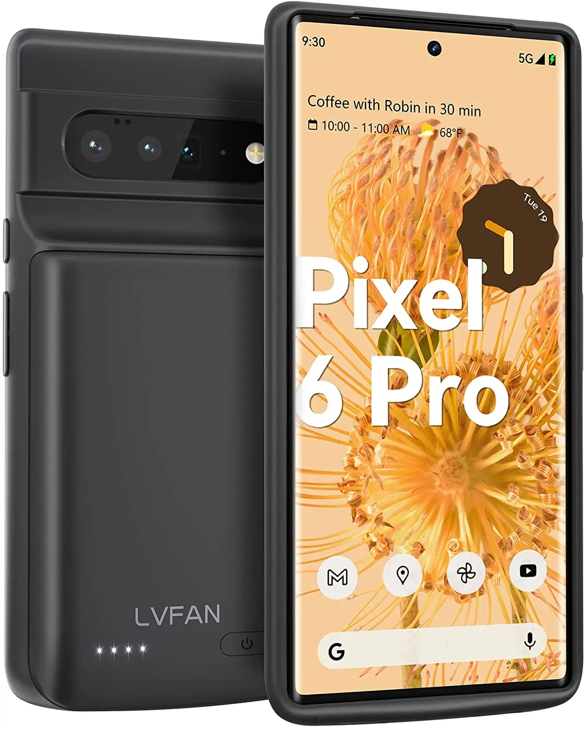 Чехол LVFAN для аккумулятора Google Pixel 6 Pro, 6,7 дюйма, 10000 мАч, портативный защитный чехол для зарядки, мощный перезаряжаемый Расширенный 130%
Чехол LVFAN для аккумулятора Google Pixel 6 Pro, 6,7 дюйма, 10000 мАч, портативный защитный чехол для зарядки, мощный перезаряжаемый Расширенный 130%
