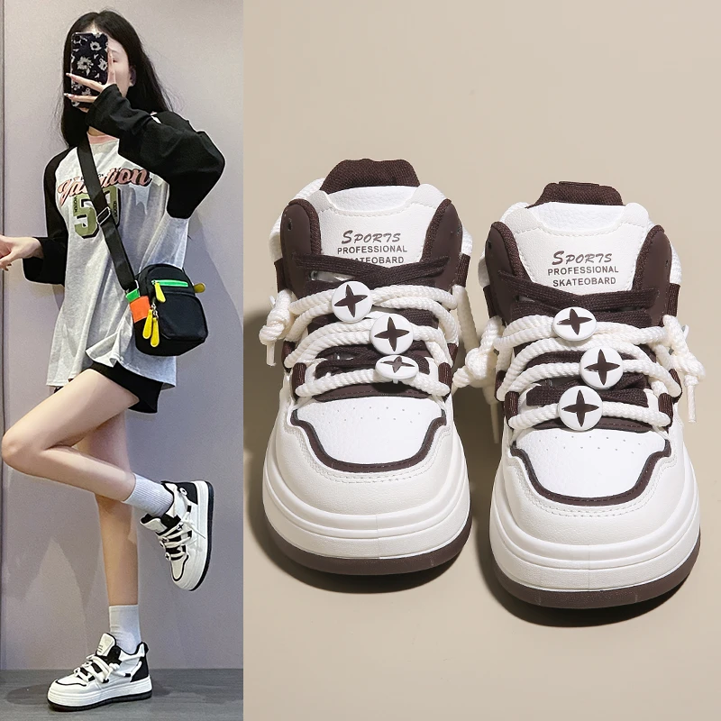 Thick base Muffin shoes Women's High top shoes 2023 spring and autumn New Leisure Running shoes Little white shoes Tidal
Thick base Muffin shoes Women's High top shoes 2023 spring and autumn New Leisure Running shoes Little white shoes Tidal