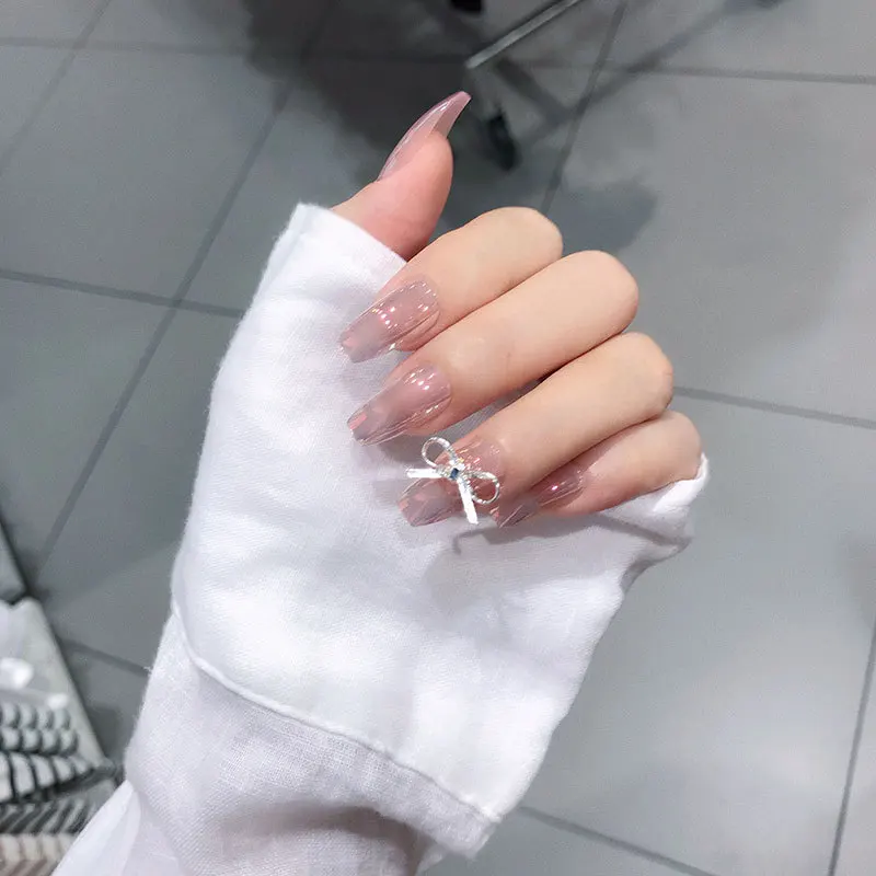 2021 24pcs Medium long trapezoidal pink lotus root Aurora violet French style False nails removable Manicure patch False Nails
2021 24pcs Medium long trapezoidal pink lotus root Aurora violet French style False nails removable Manicure patch False Nails