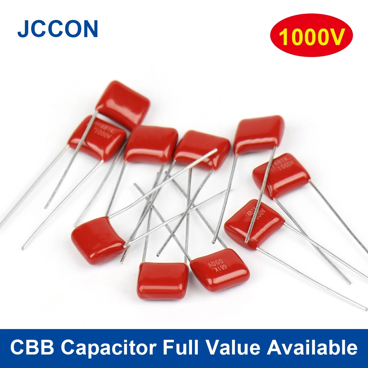 10Pcs 1000V CBB Polypropylene Film Capacitor 8/10/15/20MM 101 103 104 105 125J 221 222 223 224 225 332 333 334 CBB Capacitors
10Pcs 1000V CBB Polypropylene Film Capacitor 8/10/15/20MM 101 103 104 105 125J 221 222 223 224 225 332 333 334 CBB Capacitors