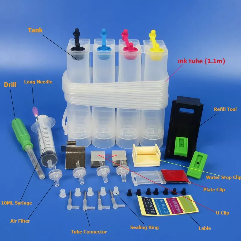 befon Continuous Ink Supply System for Inkjet Printer Universal Colors Ciss DIY Kits Accessaries Tank Replacement for Hp Canon
befon Continuous Ink Supply System for Inkjet Printer Universal Colors Ciss DIY Kits Accessaries Tank Replacement for Hp Canon