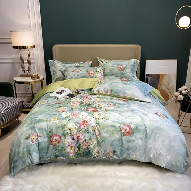 Premium 100%Egyptian Cotton Duvet Cover Silky,Soft,Smooth,Blossom Vintage Flowers Bedding set 1Pc Bed Sheet 2 Pillowcases 
Premium 100%Egyptian Cotton Duvet Cover Silky,Soft,Smooth,Blossom Vintage Flowers Bedding set 1Pc Bed Sheet 2 Pillowcases