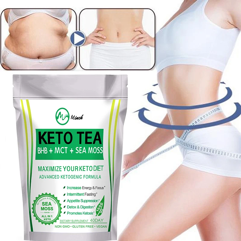 40Days Keto Morning and Evening Tea Bag Lose Weight Detox Slim Fat Burner Health Loss Man Women Belly Slimming Products |