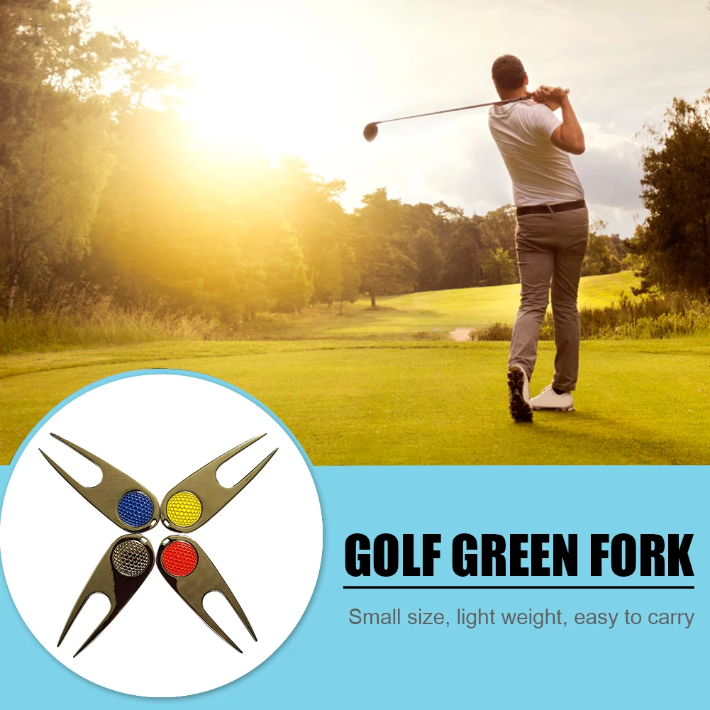 Golf Accessories Putting Green Fork Magnetic Golf Divot Repair Tools Zinc Alloy Pitch Cleaner Pitchfork with Marker
Golf Accessories Putting Green Fork Magnetic Golf Divot Repair Tools Zinc Alloy Pitch Cleaner Pitchfork with Marker