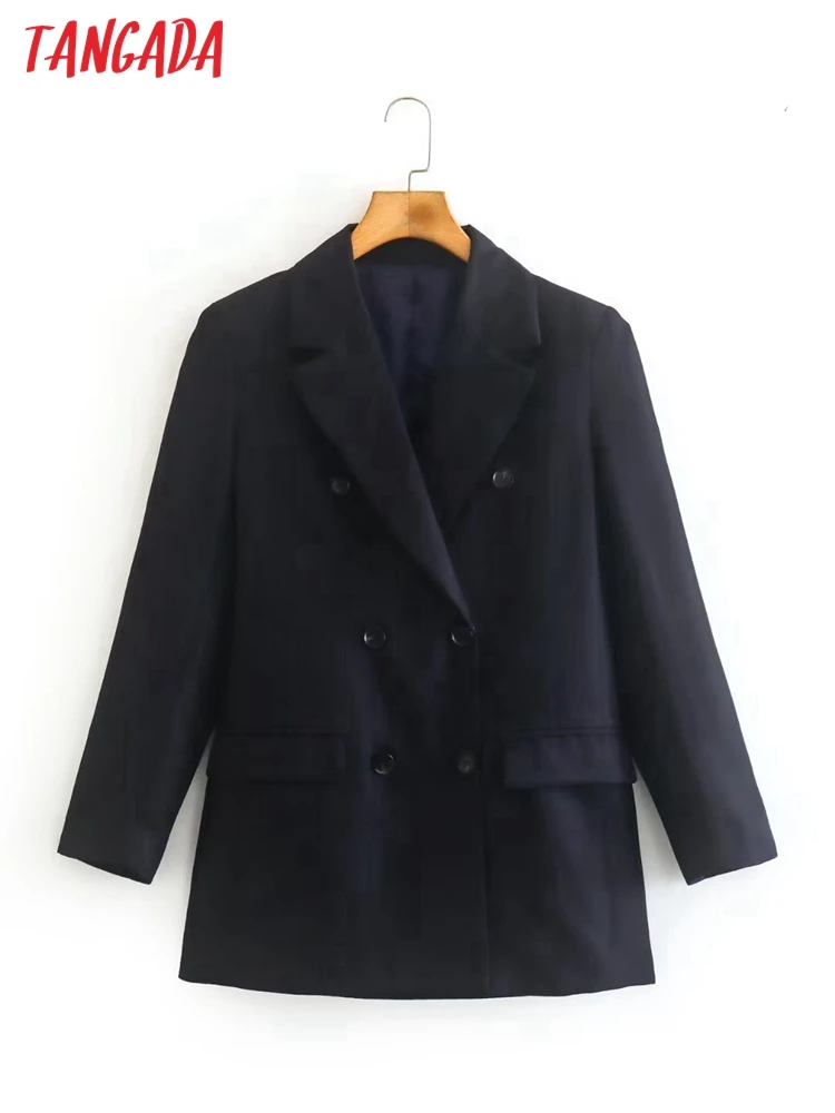 Tangada Women Double Breasted Blazer Coat Vintage Long Sleeve Female Long Suit 2J6
Tangada Women Double Breasted Blazer Coat Vintage Long Sleeve Female Long Suit 2J6