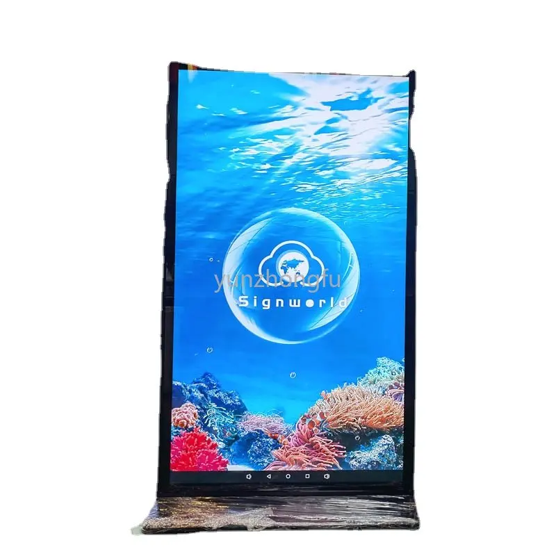 

75" 100" 55 inch indoor touch screen lcd outdoor advertising totem kiosk CMS software led display digital signage and displays